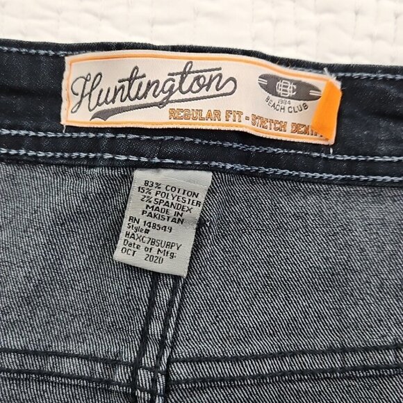 Huntington Beach Club Jeans Men's 46x32 Dark Wash Stretch Regular Fit EUC LN - Picture 13 of 16